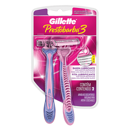 Máquina de Afeitar Desechable Gillete Mujer Prestobarba 3 x 2 unid