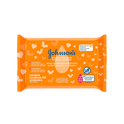 Toallas Humedas Johnson's Limpieza y Suavidad x 44 unid