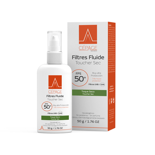 Proteccion Solar Cepage Filtres Fluide Toucher Sec 50+ x 50 ml