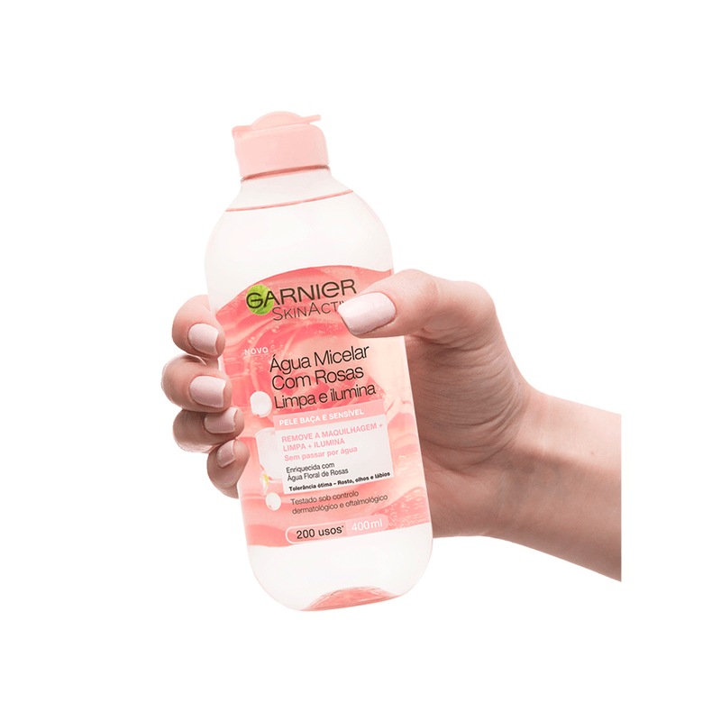 Garnier-Agua Micelar de Rosas Garnier Skin Active x 400 ml-3600542326414