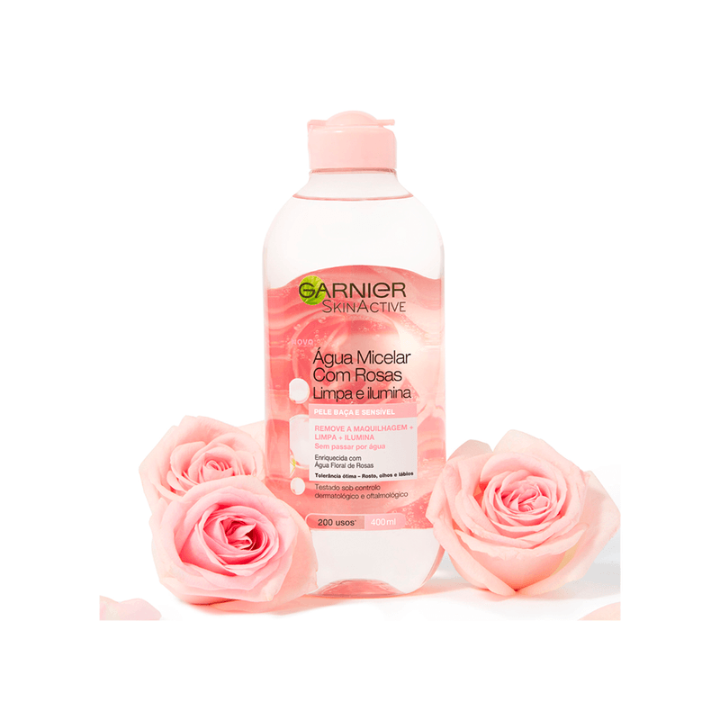 Garnier-Agua Micelar de Rosas Garnier Skin Active x 400 ml-3600542326414