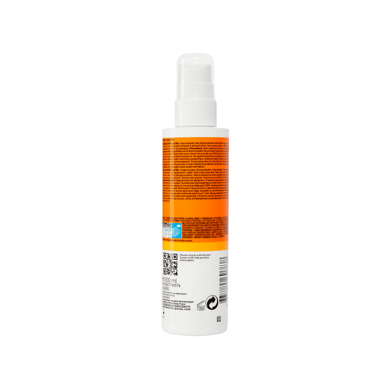 La-Roche--Posay-Anthelios Spray invisible Cuerpo FPS 50+ de La Roche-Posay x 200ml-3337875696838