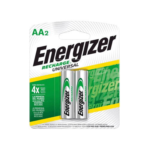 Pilas Recargable Universal AA x 2