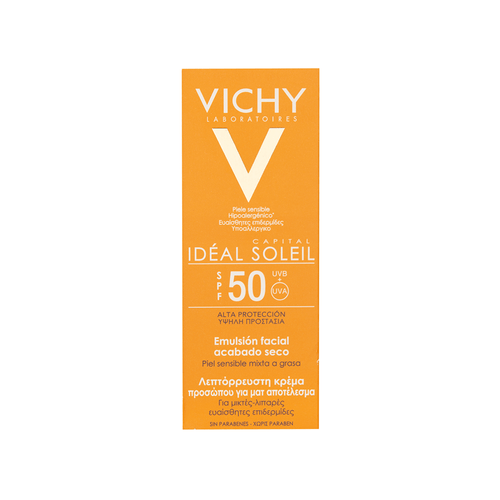 Crema Vichy rostro toque seco FPS 50 Idéal Soleil x 50 ml