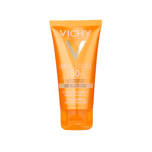 Protector Solar Crema con Color FPS 50 Vichy Idéal Soleil BB Toque Seco x 50 ml