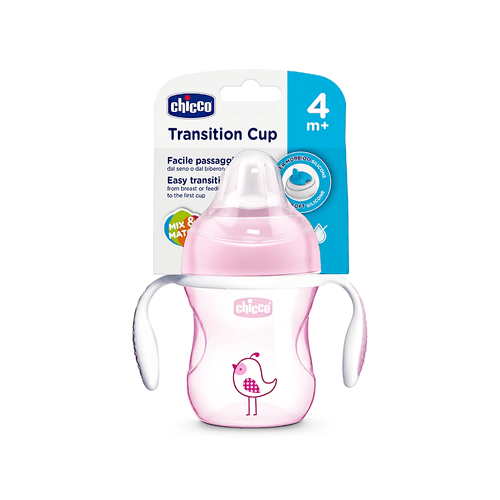 Vaso Transition Cup 4 meses + Rosa x 200 ml