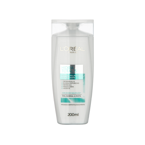Leche limpieza piel mixta L´Oréal Paris Hidra total 5 x 200 ml