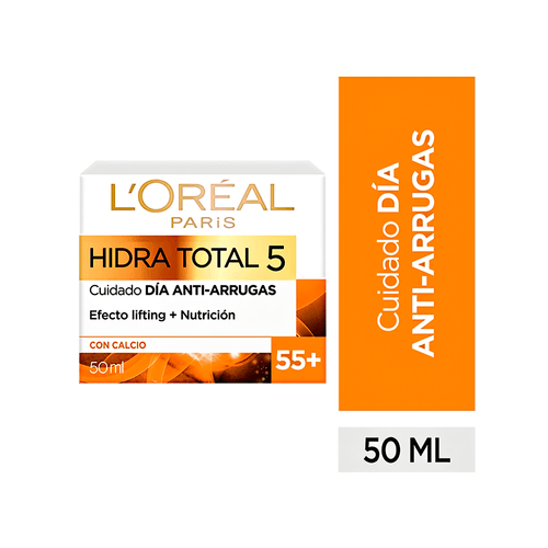Crema experto antiarrugas +55 L´Oréal Paris Hidra total 5 x 50 ml