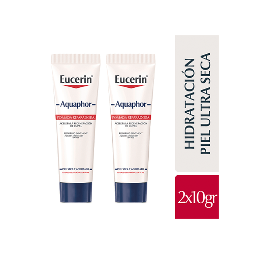 Pomada Corporal Reparadora Piel Seca Eucerin Aquaphor 2 x 10 ml