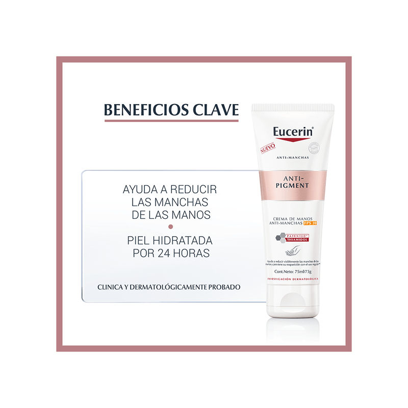 Eucerin-Anti-Pigment Crema de Manos Anti-Manchas FPS30 x 75 Ml-4005900838841