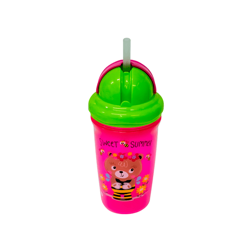 Vaso Con Tapa Rebatible x 330 ml (Color Sujeto a Stock)