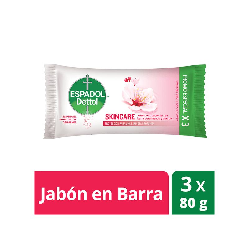 2119194_Espadol-Dettol-Jabon-Antibacterial-Skincare-Espadol-3-unidades-x-80-gr_img1