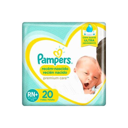 Pañal Premium Care Recién Nacido x 20