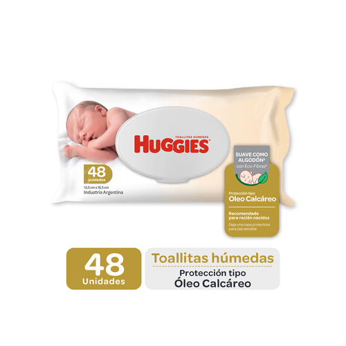 Toallitas Húmedas Huggies Óleo Calcáreo x 48 unid