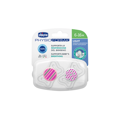 Chupete Ultra Liviano Physio Light De 6 A 16 Meses x 2 Unid