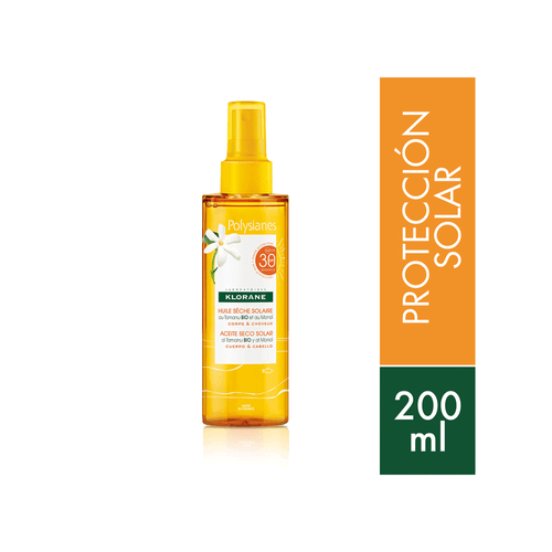 Aceite Seco Protector Klorane Polysianes SPF 30+ 200 ml