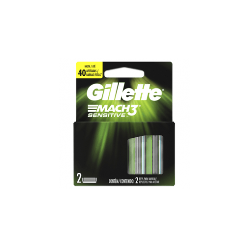 Cartuchos para Afeitar Gillete Mach3 Sensitive x 2 unid