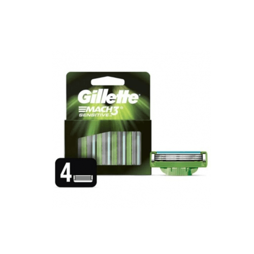 Cartuchos para Afeitar Gillete Mach 3 Sensitive x 4 unid
