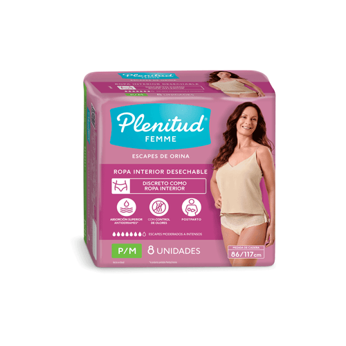Ropa Interior Plenitud Femme Pant P/M x 8 unid