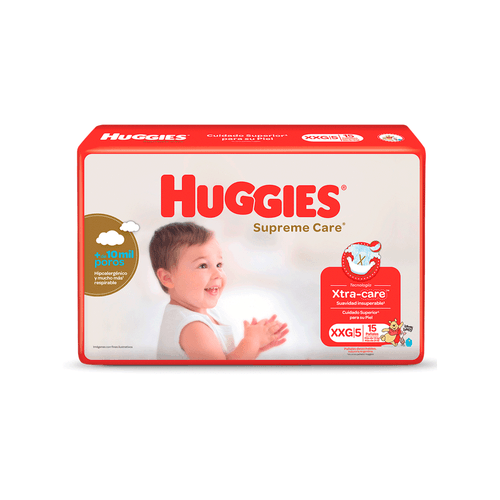 Pañal Huggies Supreme Care Mega Pack XXG x 15 unid
