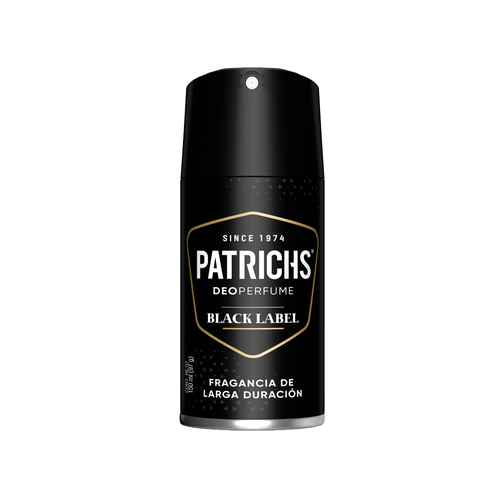 Desodorante Masculino Patrichs Black Label x 150 ml