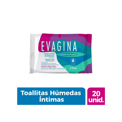 Evagina Toallitas Humedas x 20 unid