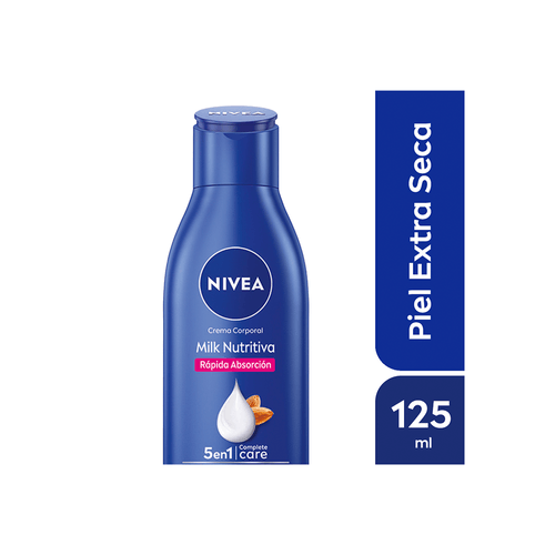 Crema Corporal Nivea Milk Nutritiva 5 en 1 x 125 ml