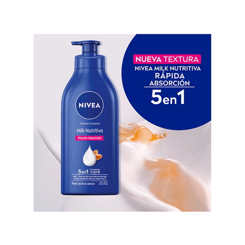 Crema Corporal Nivea Milk Nutritiva 5 en 1 x 625 ml
