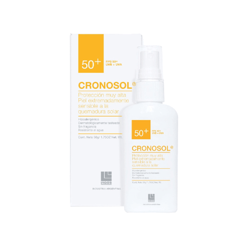 Protector Solar Fluido Crema Lagos Cronosol FPS50 x 50 grs