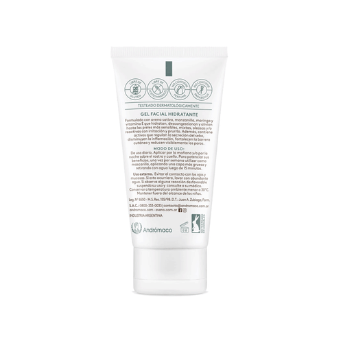 Crema Gel Aveno Hidratante Facial Piel Sensible Mixta x 50 gr