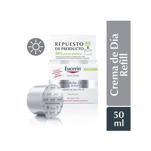 Repuesto de Crema Facial Antiarruga Eucerin Hyaluron-Filler+3x Effect x 50 ml