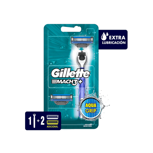 Maquina de Afeitar Desechable Gillete Mach3 + 2 Cartuchos
