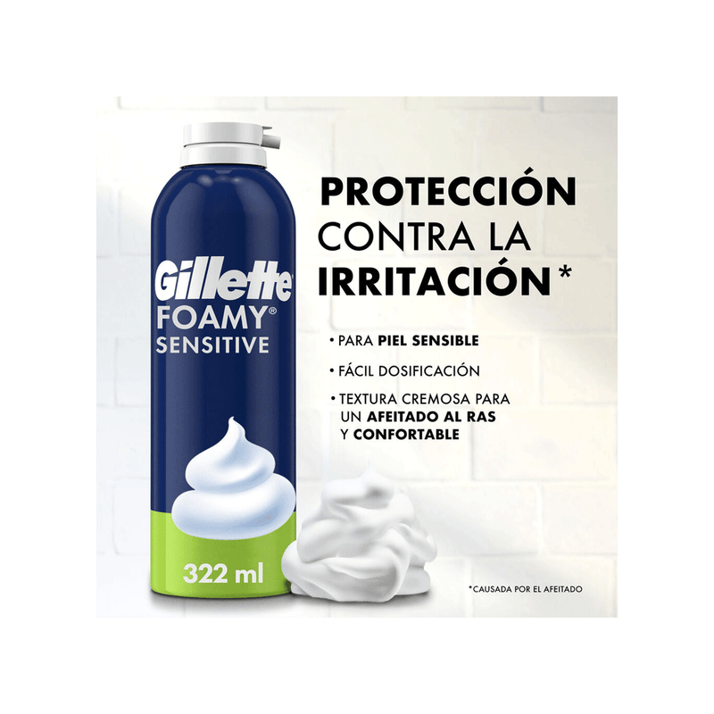 Gillette-Espuma-De-Afeitar-Gillette-Foamy-Sensitive-x-312gr-7500435219655_img3