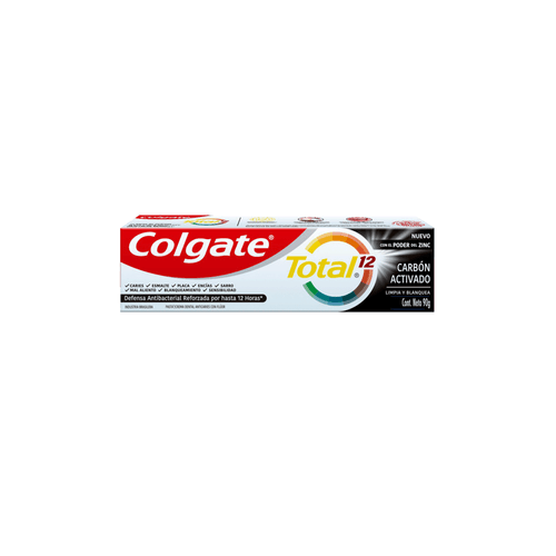 Crema Dental Colgate Total 12 Carbón Activado x 90 gr