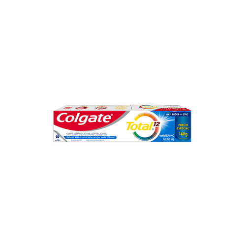 Crema Dental Colgate Total 12 Gel Blanqueador  Tubo Reciclable x 140 gr