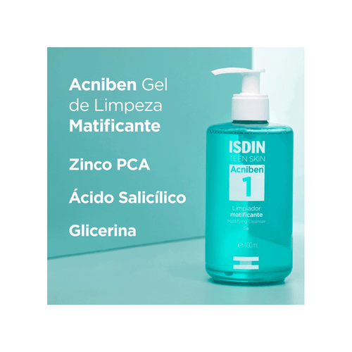 Limpiador matificante Isdin Acniben x 400 ml