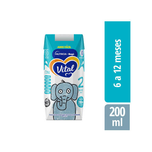 Leche Infantil Vital 2 Brik x 200 ml