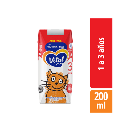 Leche Infantil Vital 3 Brik x 200 ml