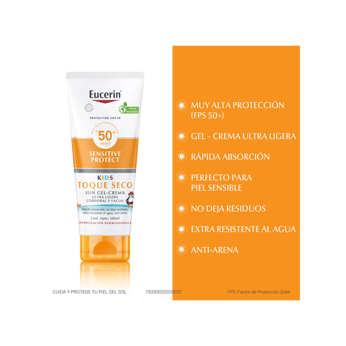 Protector Solar Eucerin Kids FPS 50+ x 200 ml