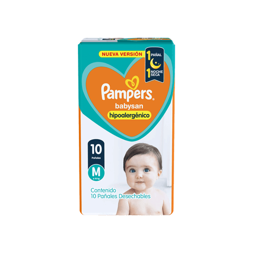 Pañal Pampers Babysan Talle M x 10 Unid