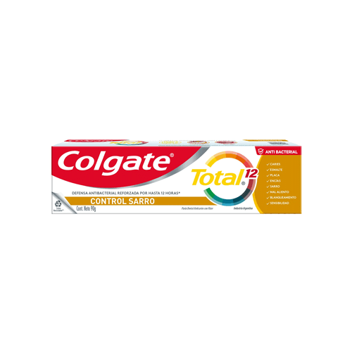 Crema Dental Colgate Total 12 Control Sarro x 90 gr