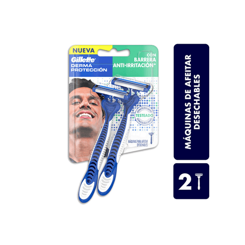 Máquina de Afeitar Gillette Derma Protección x 2 unid