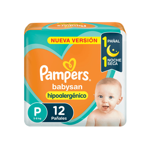 Pañal Pampers Baby San P x 12 unid