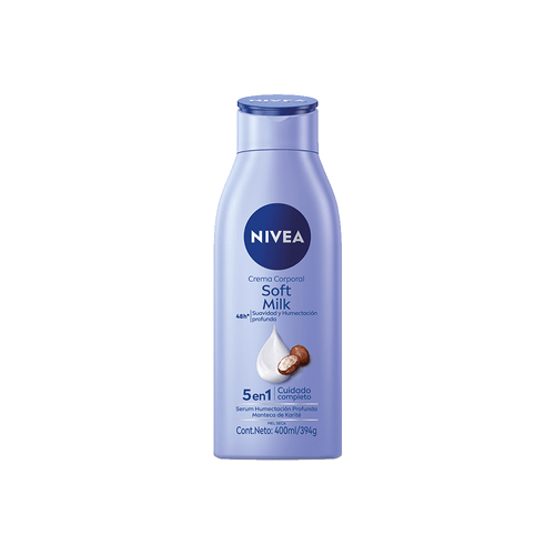 Crema Corporal Nivea Soft Milk 5 en 1 Piel seca x 400 ml