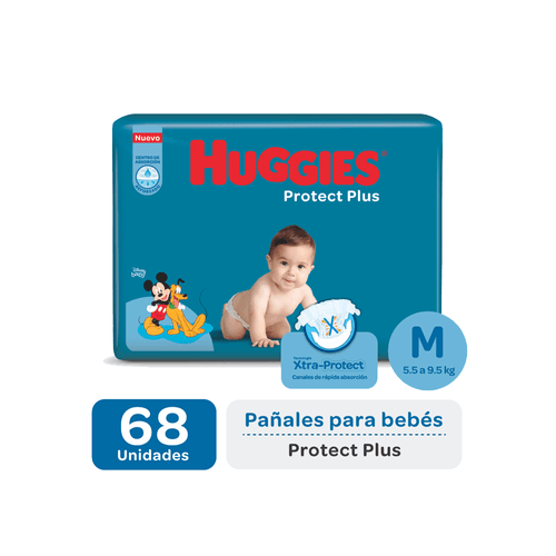 Pañales Huggies Protect Plus Ahorrapack Talle M x 68 unidades
