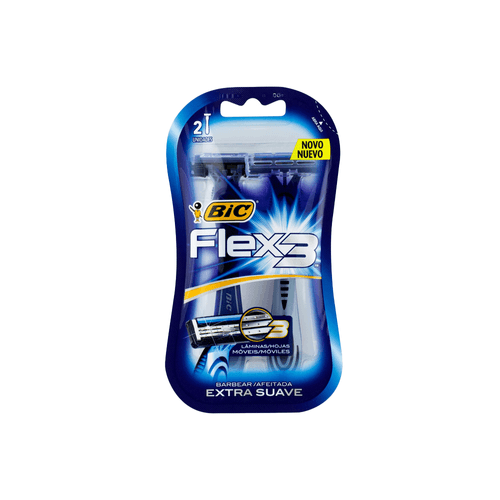 Máquina de Afeitar Bic Flex3 Extra Suave x 2 unid