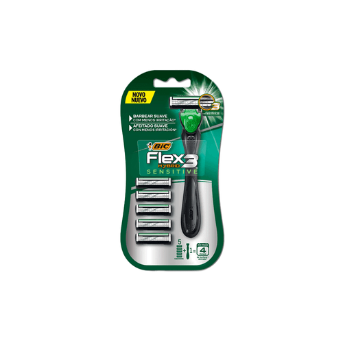 Maquina De Afeitar Bic Sensitive x 5 cartuchos