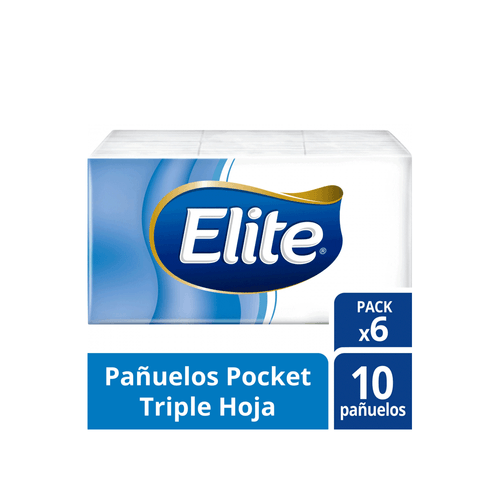 Pañuelos descartables Elite soft touch Pack 6 x 10 unid