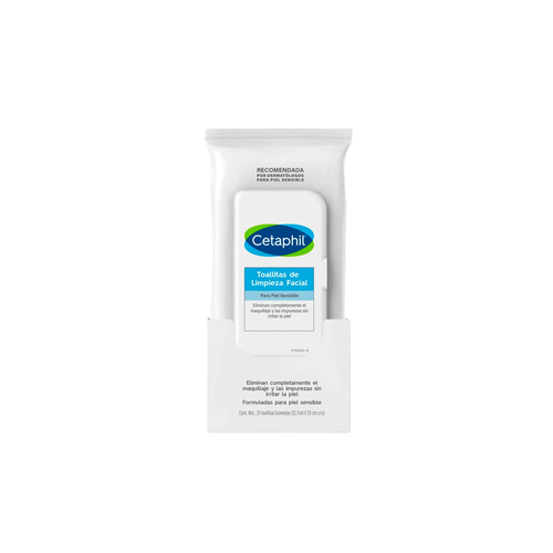 Toallitas de limpieza facial desmaquillantes Cetaphil  x 25 unid