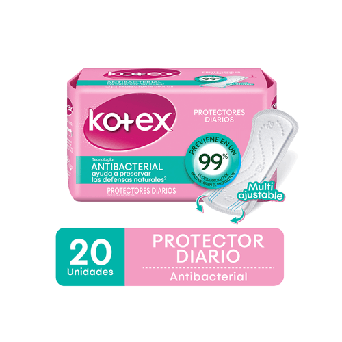 Protector Diario Kotex Antibacterial x 20 unid
